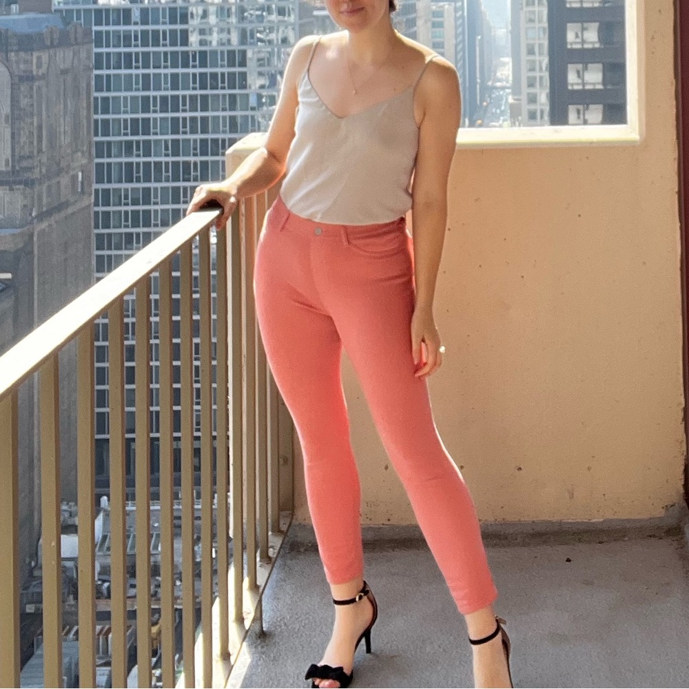 Uniqlo pink/salmon ultra stretch comfortable casual pants